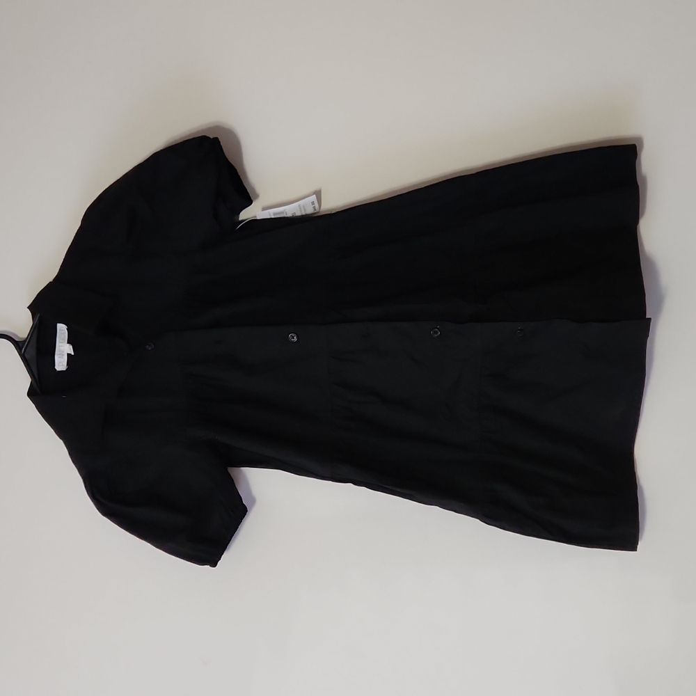 Black button-down tunic